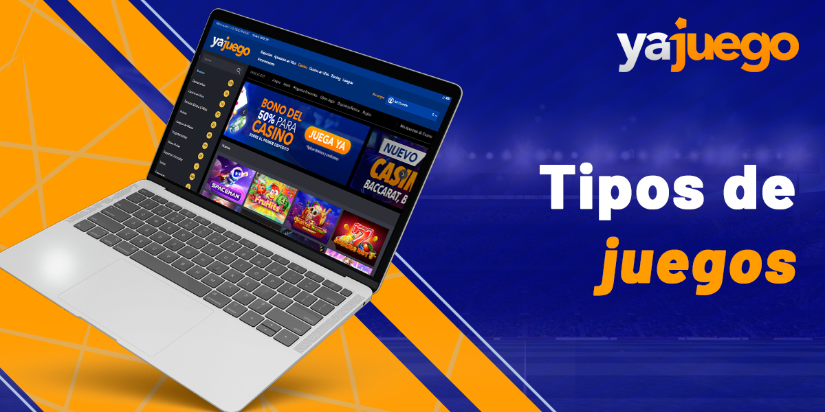 Qué tipos de juegos están disponibles en el sitio web de Yajuego en la sección de casino en línea
