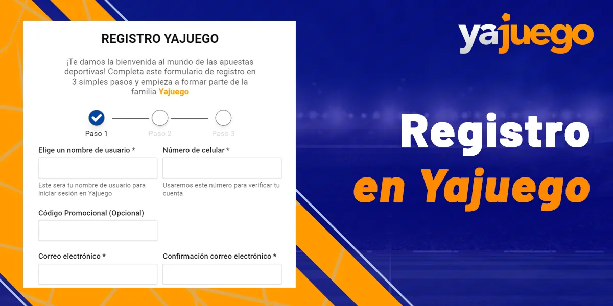 Instrucciones paso a paso para crear una nueva cuenta Yajuego