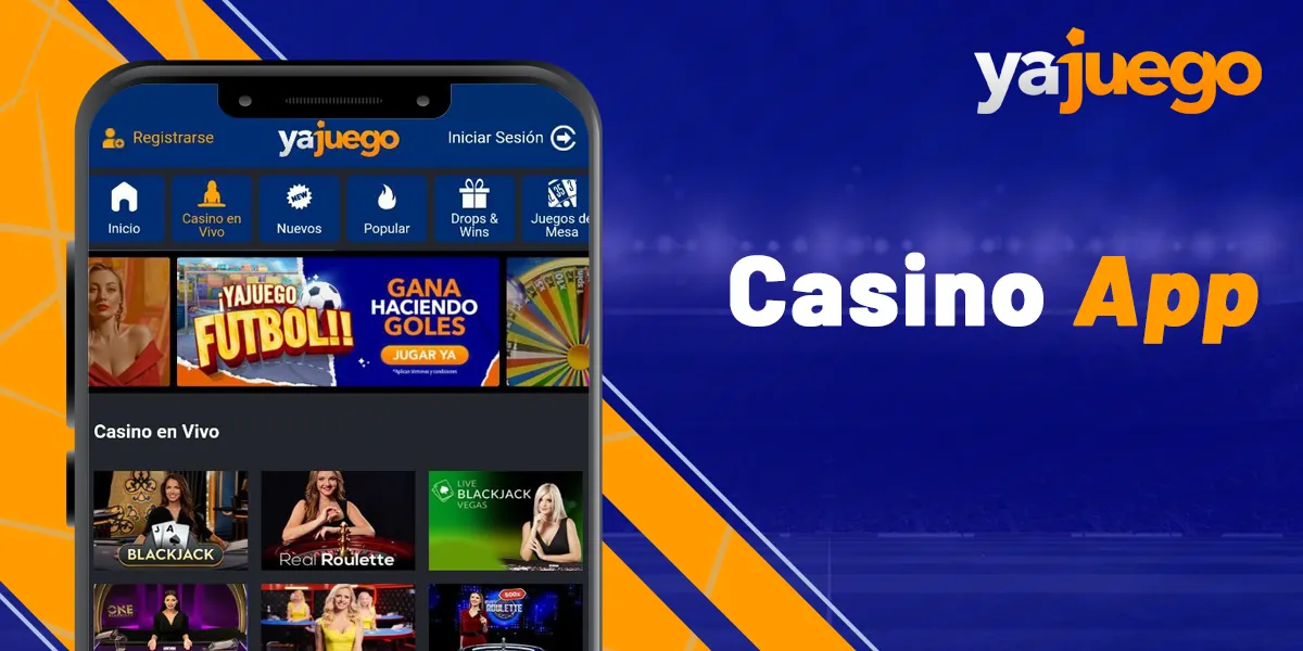 Aplicación móvil de Yajuego para juegos de casino en línea