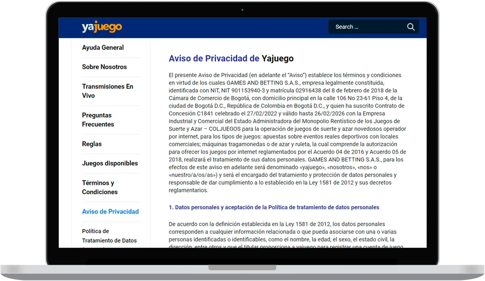 Política de privacidad de Yajuego
